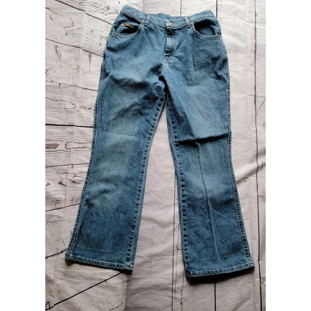 Vintage Lee Jeans Women 10P Blue Medium Color Denim Bootcut Pants